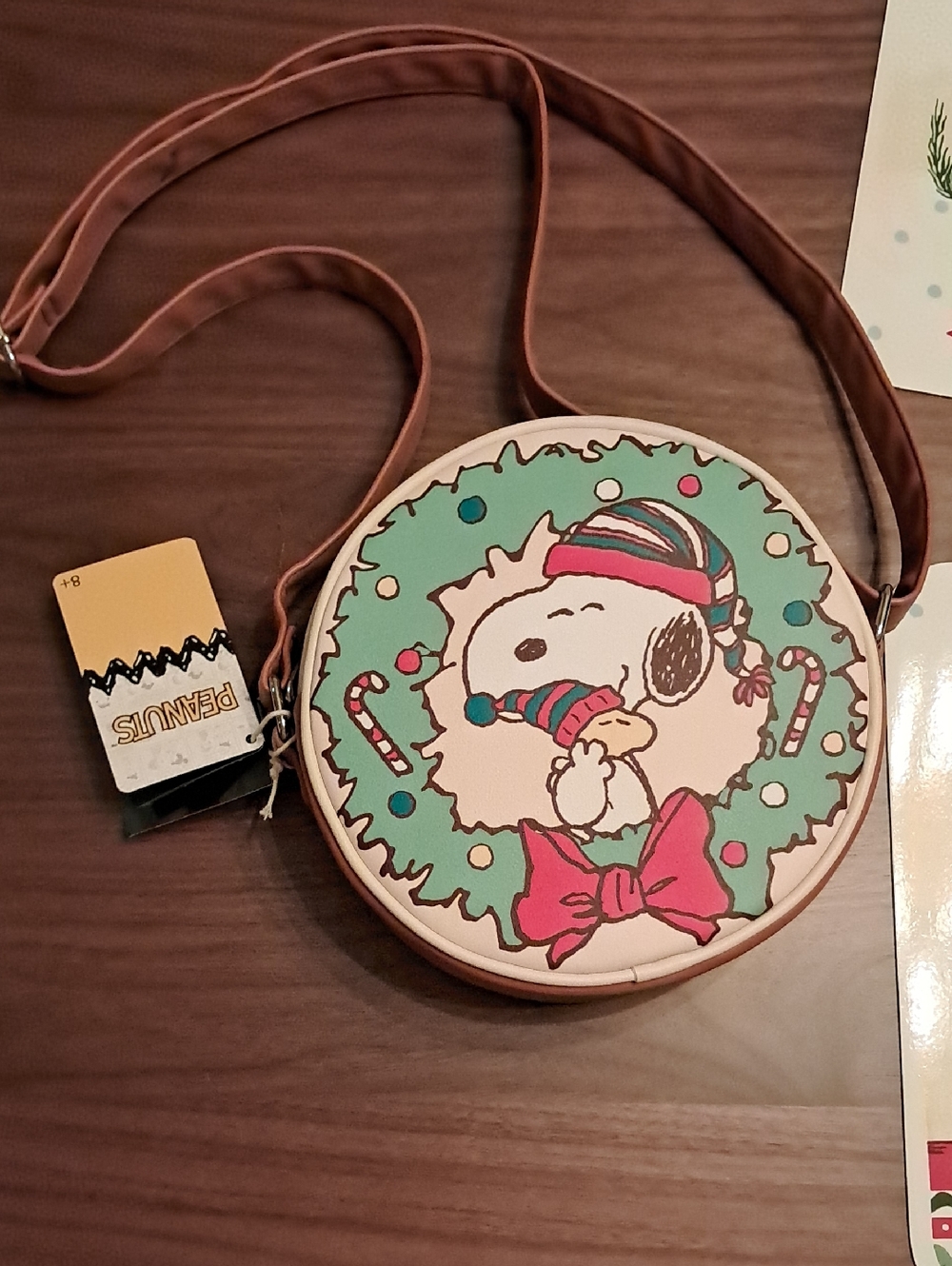 Loungefly Snoopy Holiday Wreath Crossbody